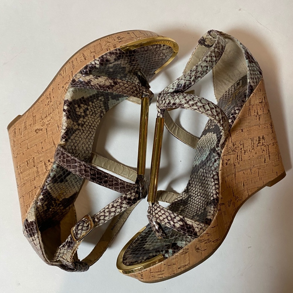 Massimo wedge Python sandals - Picture 3 of 8